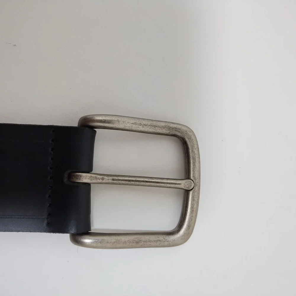 Wrangler‎ Men's Stitch Adjustable Leather Belt Black Size 38 Width 1.5 Inch
